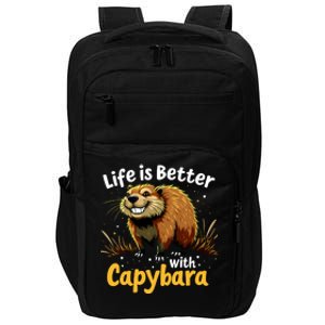 Life Is Better With Capybara Impact Tech Backpack