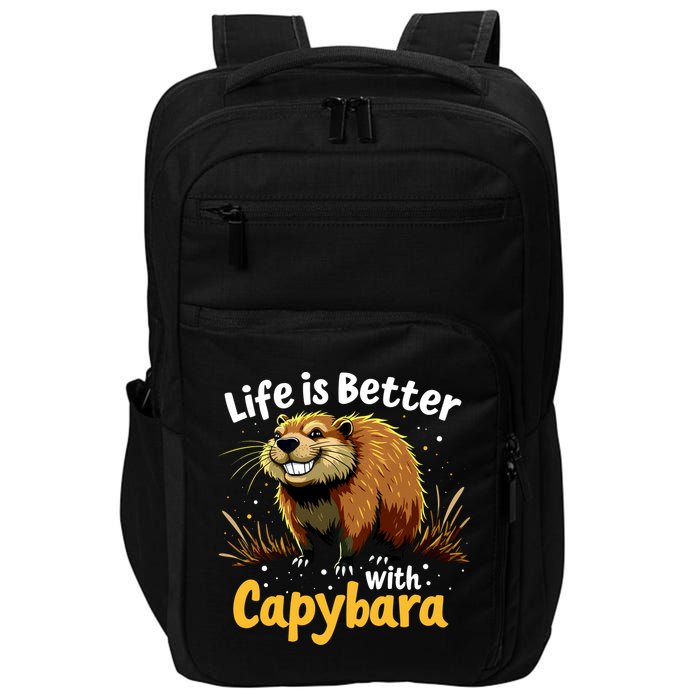 Life Is Better With Capybara Impact Tech Backpack