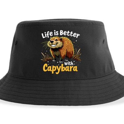 Life Is Better With Capybara Sustainable Bucket Hat