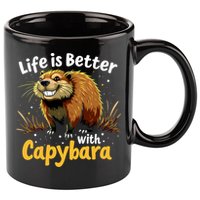 Life Is Better With Capybara 11oz C Handle Ceramic Mug