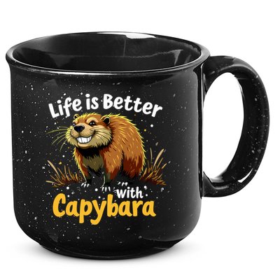 Life Is Better With Capybara 15oz Campfire Ceramic Mug