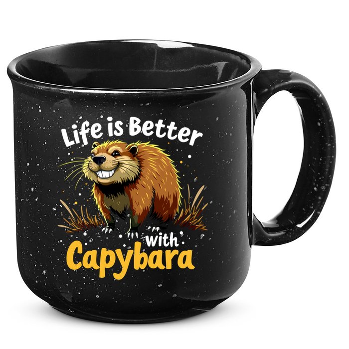 Life Is Better With Capybara 15oz Campfire Ceramic Mug