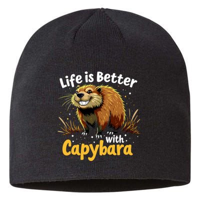 Life Is Better With Capybara Sustainable Beanie