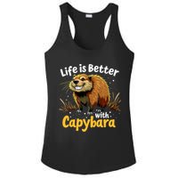 Life Is Better With Capybara Ladies PosiCharge Competitor Racerback Tank