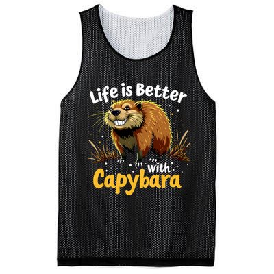 Life Is Better With Capybara Mesh Reversible Basketball Jersey Tank