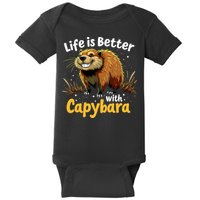 Life Is Better With Capybara Baby Bodysuit