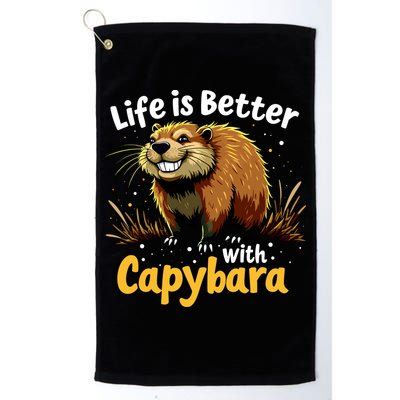 Life Is Better With Capybara Golf Towel