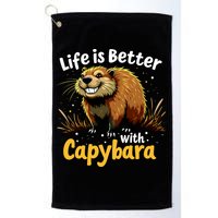 Life Is Better With Capybara Golf Towel