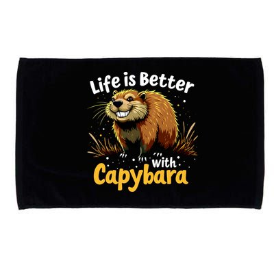 Life Is Better With Capybara Microfiber Hand Towel