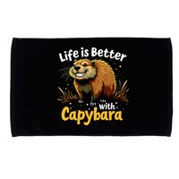 Life Is Better With Capybara Microfiber Hand Towel