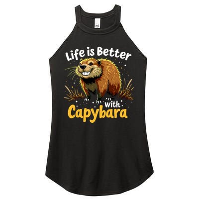 Life Is Better With Capybara Women's Perfect Tri Rocker Tank