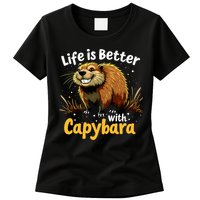 Life Is Better With Capybara Womens T-Shirt