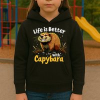 Life Is Better With Capybara Kids Hoodie