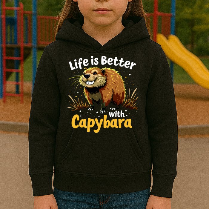 Life Is Better With Capybara Kids Hoodie