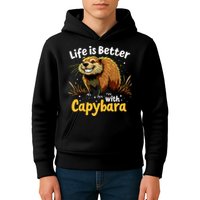 Life Is Better With Capybara Kids Hoodie