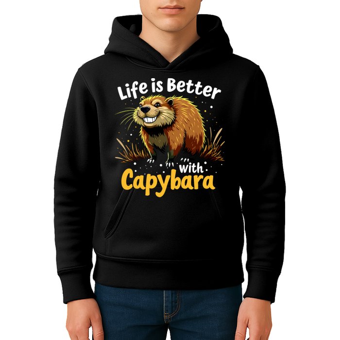 Life Is Better With Capybara Kids Hoodie