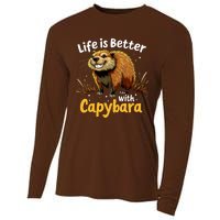 Life Is Better With Capybara Cooling Performance Long Sleeve Crew