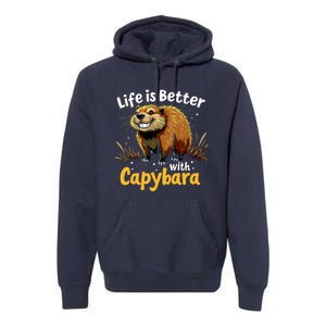 Life Is Better With Capybara Premium Hoodie