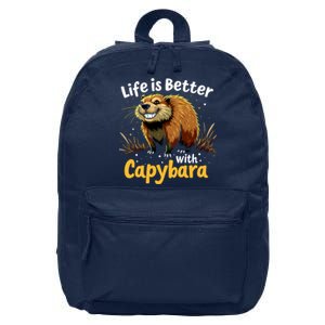 Life Is Better With Capybara 16 in Basic Backpack