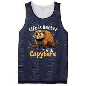 Life Is Better With Capybara Mesh Reversible Basketball Jersey Tank