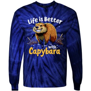 Life Is Better With Capybara Tie-Dye Long Sleeve Shirt