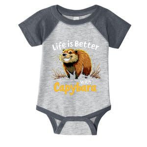 Life Is Better With Capybara Infant Baby Jersey Bodysuit