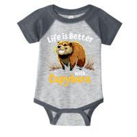 Life Is Better With Capybara Infant Baby Jersey Bodysuit