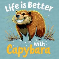 Life Is Better With Capybara Sueded Cloud Jersey T-Shirt