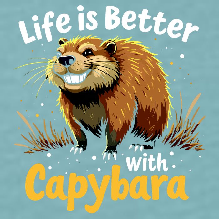 Life Is Better With Capybara Sueded Cloud Jersey T-Shirt