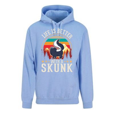 Life Is Better With A Skunk Gift Unisex Surf Hoodie