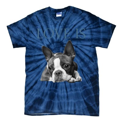 Love Is Boston Terrier Bostie Tie-Dye T-Shirt