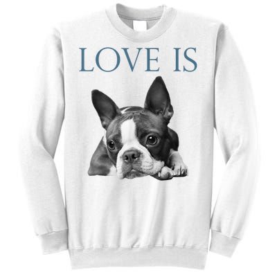 Love Is Boston Terrier Bostie Sweatshirt