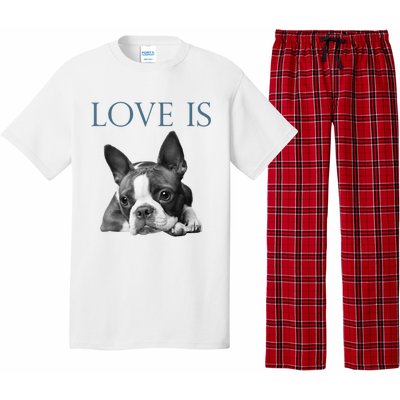 Love Is Boston Terrier Bostie Pajama Set