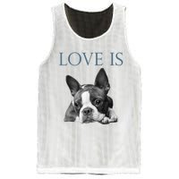 Love Is Boston Terrier Bostie Mesh Reversible Basketball Jersey Tank