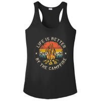 Life Is Better By The Campfire Camping Campfire Ladies PosiCharge Competitor Racerback Tank