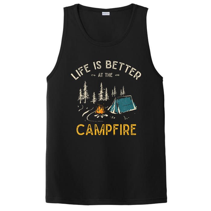 Life Is Better At The Campfire Funny Camper Camp PosiCharge Competitor Tank