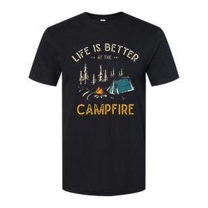 Life Is Better At The Campfire Funny Camper Camp Softstyle CVC T-Shirt