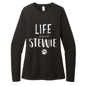 Life Ist Better With Stewie Dog Name Gift Womens CVC Long Sleeve Shirt