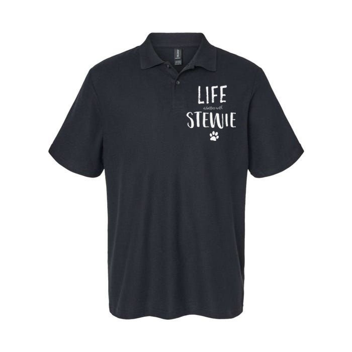 Life Ist Better With Stewie Dog Name Gift Softstyle Adult Sport Polo