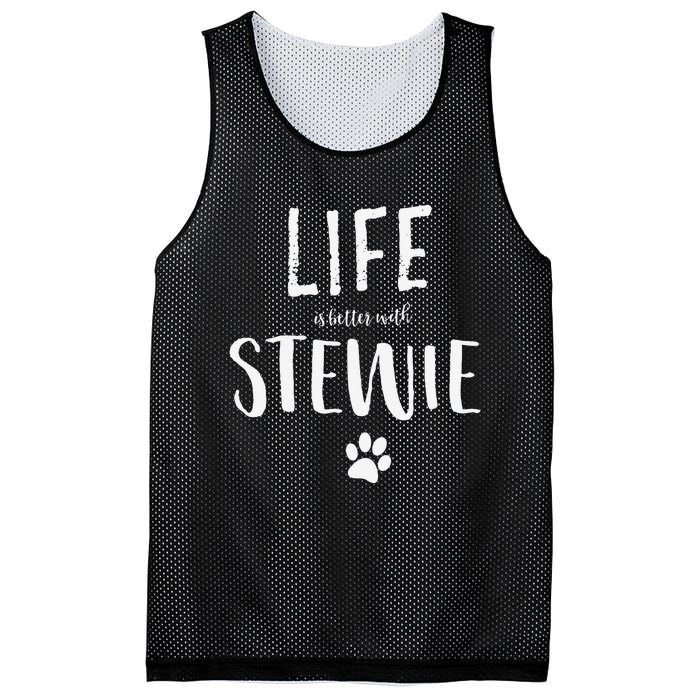 Life Ist Better With Stewie Dog Name Gift Mesh Reversible Basketball Jersey Tank