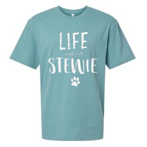 Life Ist Better With Stewie Dog Name Gift Sueded Cloud Jersey T-Shirt