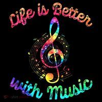 Life Is Better With Music Notes Symbol Tie Dye Musician Stripe Pom Pom Beanie