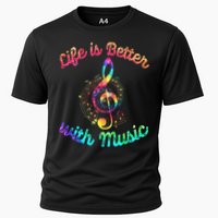 Life Is Better With Music Notes Symbol Tie Dye Musician Performance Shirt