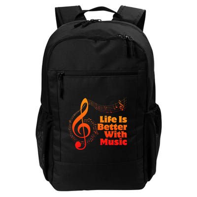 Life Is Better With Music Theory Musician Teacher Notes Clef Daily Commute Backpack