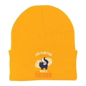 Life Is Better With A Skunk Gift Knit Cap Winter Beanie