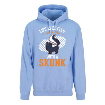 Life Is Better With A Skunk Gift Unisex Surf Hoodie