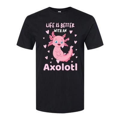 Life Is Better With An Axolotl Cute Kawaii Design Softstyle® CVC T-Shirt