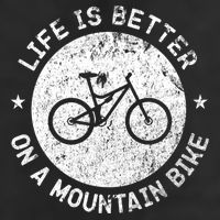 Life Is Better On A Mountain Bike Vintage Funny Mtb Meaningful Gift Golf Towel