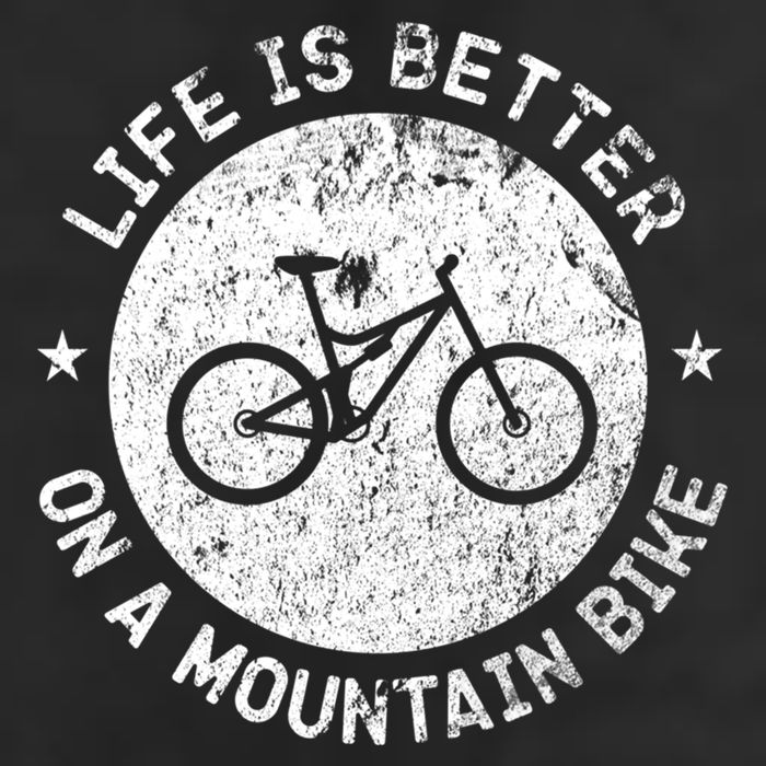 Life Is Better On A Mountain Bike Vintage Funny Mtb Meaningful Gift Golf Towel