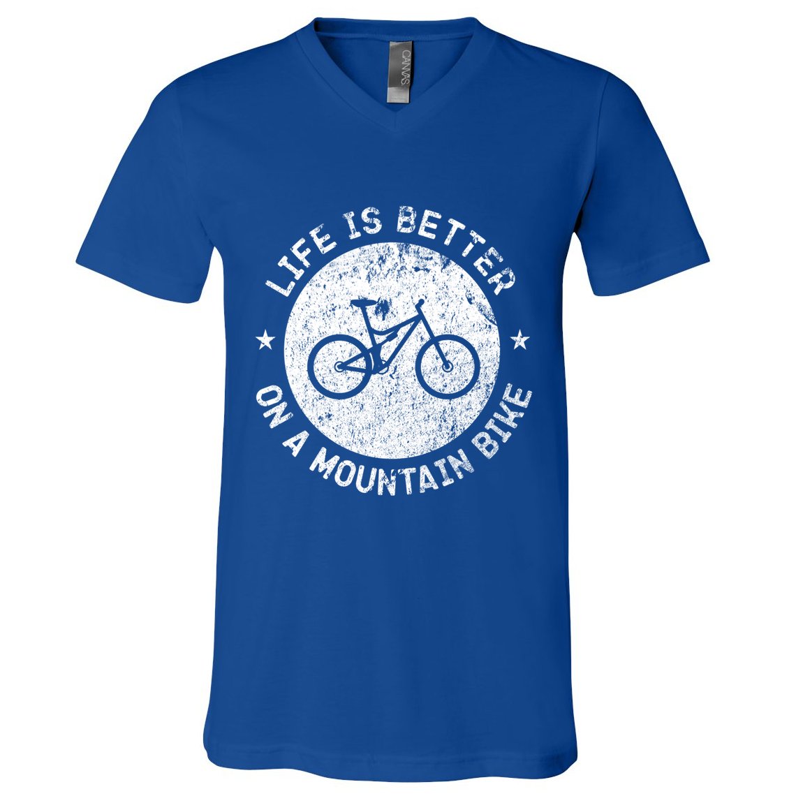 Life Is Better On A Mountain Bike Vintage Funny Mtb Meaningful Gift V-Neck T-Shirt
